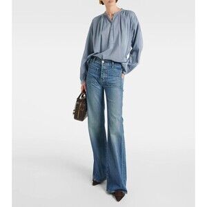 Nili Lotan Neville Tunic Shirt Top Cotton Long Sleeve Oversized Formal S 286279